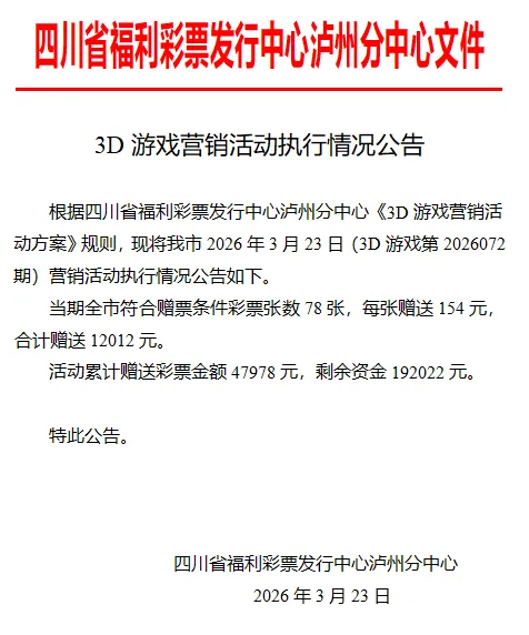 3D游戏营销活动执行情况公告
