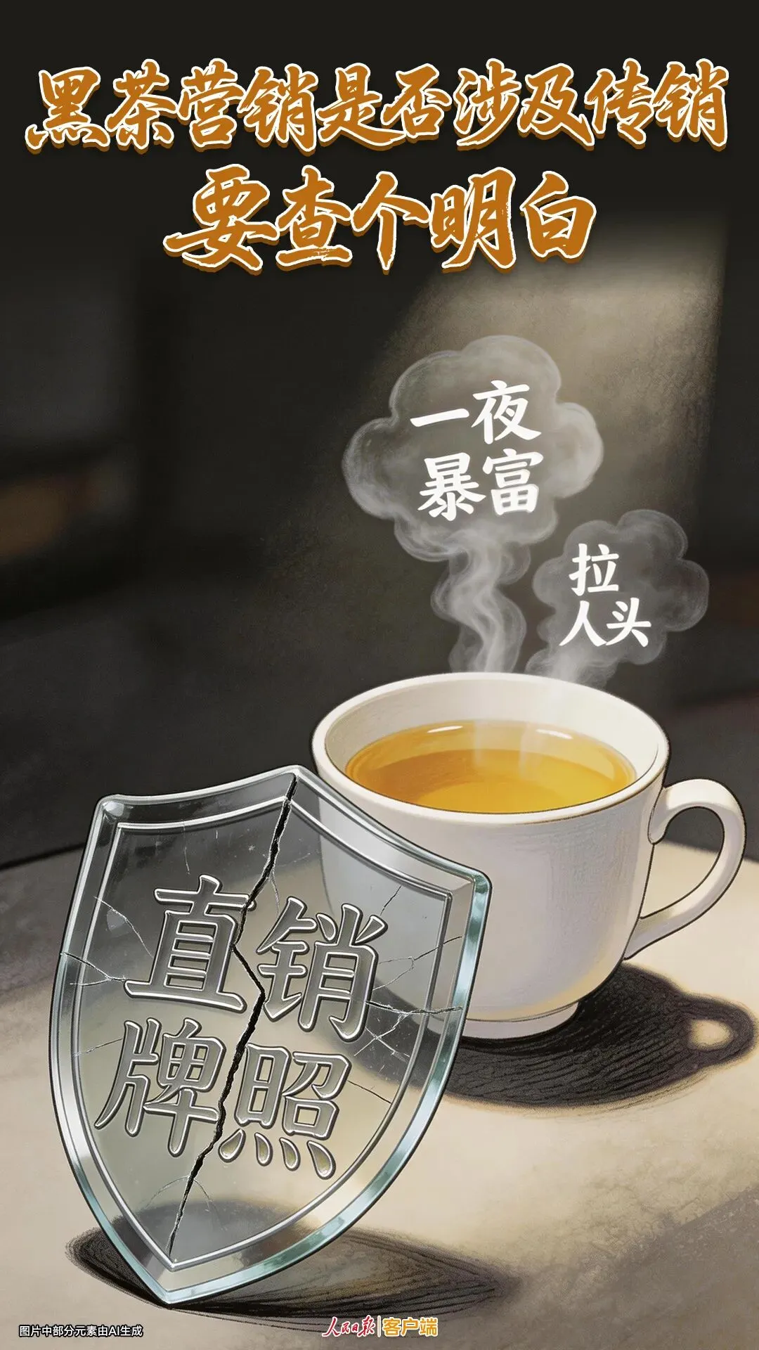 人民日报:黑茶营销是否涉及传销,要查个明白