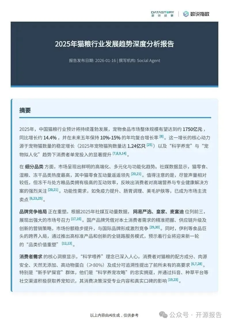 猫粮行业趋势:社媒热度、品牌营销与需求洞察