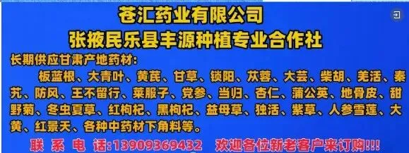 2026年3月25日渭源中药材市场快讯