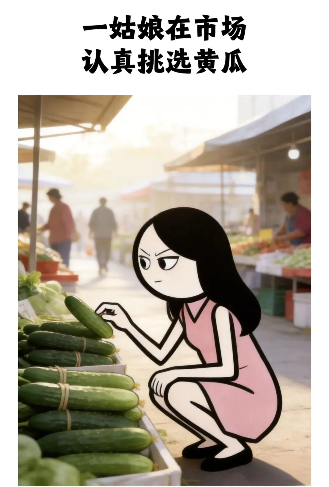 逗乐你:早上,一姑娘在市场认真挑选黄瓜,卖菜阿姨热情招呼:小姑娘,这黄瓜是刚摘的,脆着呢,是吃的还是用的?小姑娘脸一红回答……