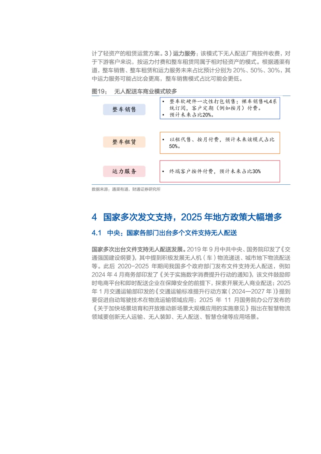 2026无人配送市场空间、商业模式及支持政策分析报告