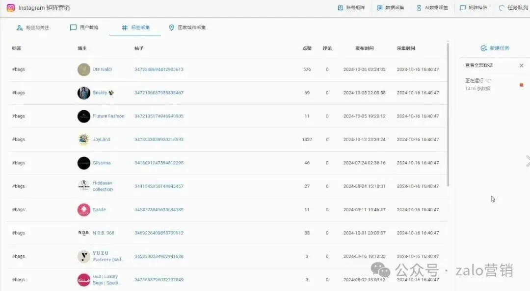 Instagram获客系统:热门帖子评论者自动采集+批量私信触达,深度挖掘欧美美妆客户