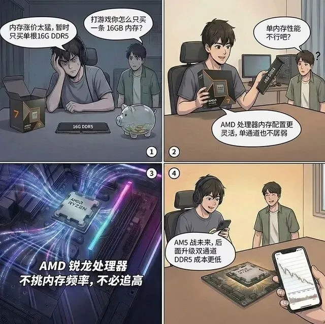 新品抢占2K市场?AMD 锐龙7 9700X不挑内存质价比拉满