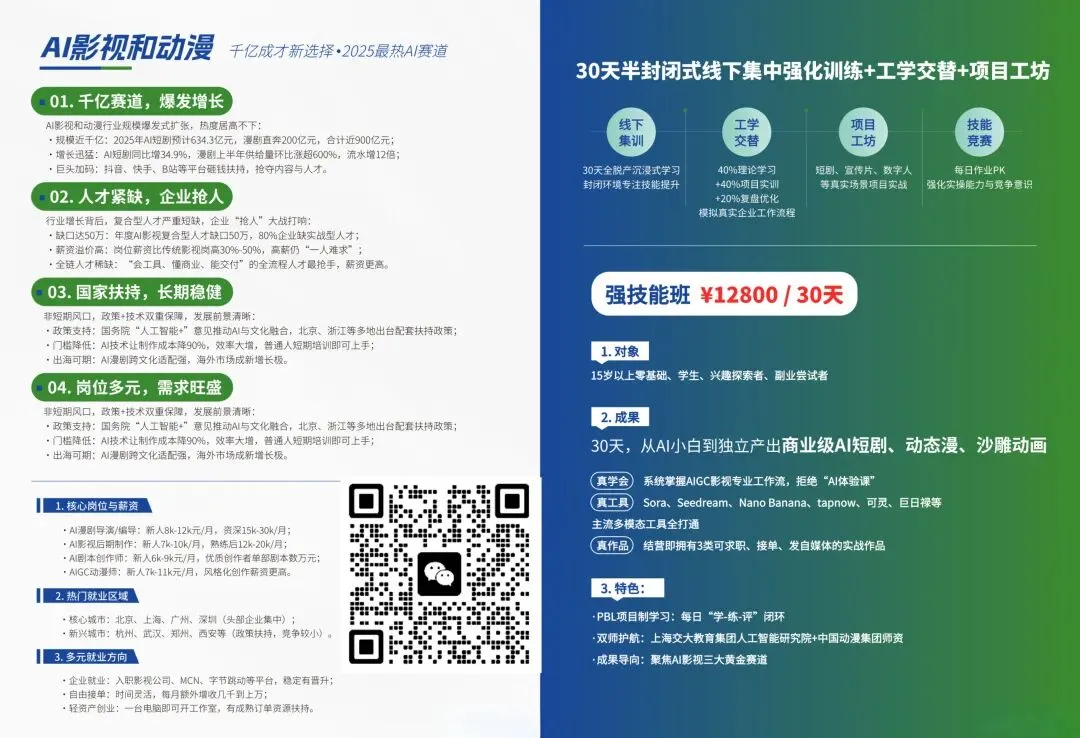 AIGC设计+营销+新媒体保就业班!这波技能值直接拉满!