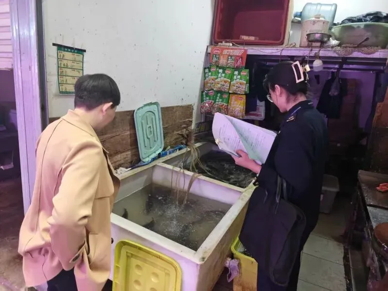 金辰市场监管所开展鱼虾类水产品排查专项行动
