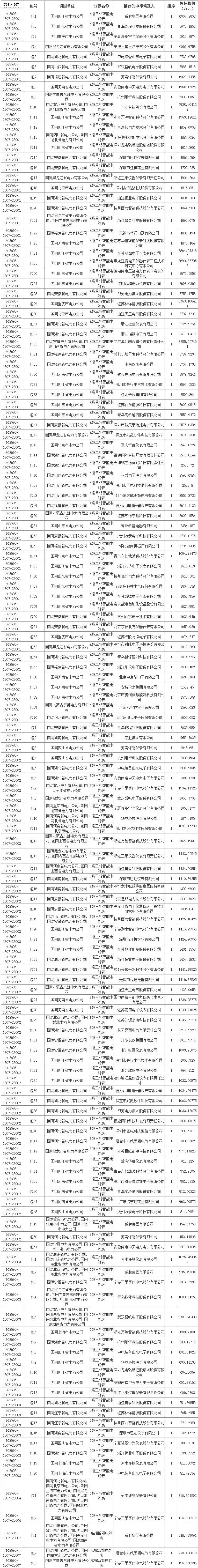 国家电网有限公司2026年营销项目计量设备专项公开招标采购推荐的中标候选人公示