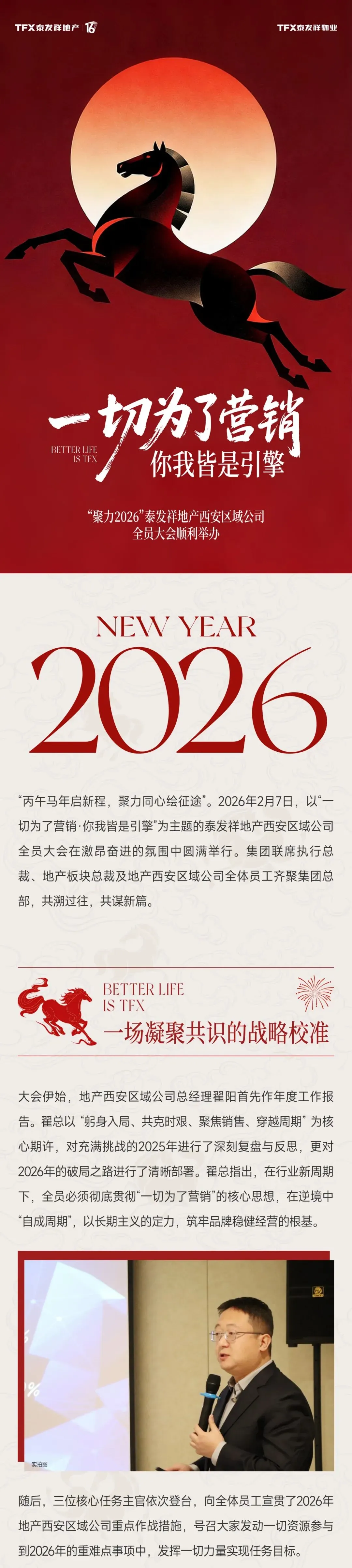 一切为了营销·你我皆是引擎|“聚力2026”泰发祥地产西安区域公司全员大会顺利举办