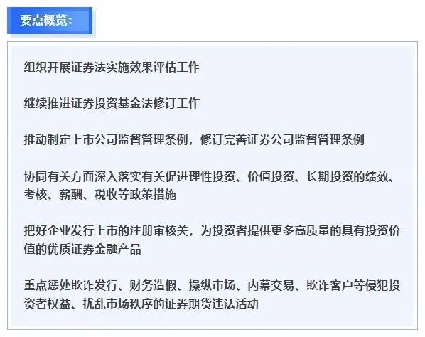 证监会:加强资本市场法治建设,为促进理性投资、价值投资、长期投资提供坚实保障