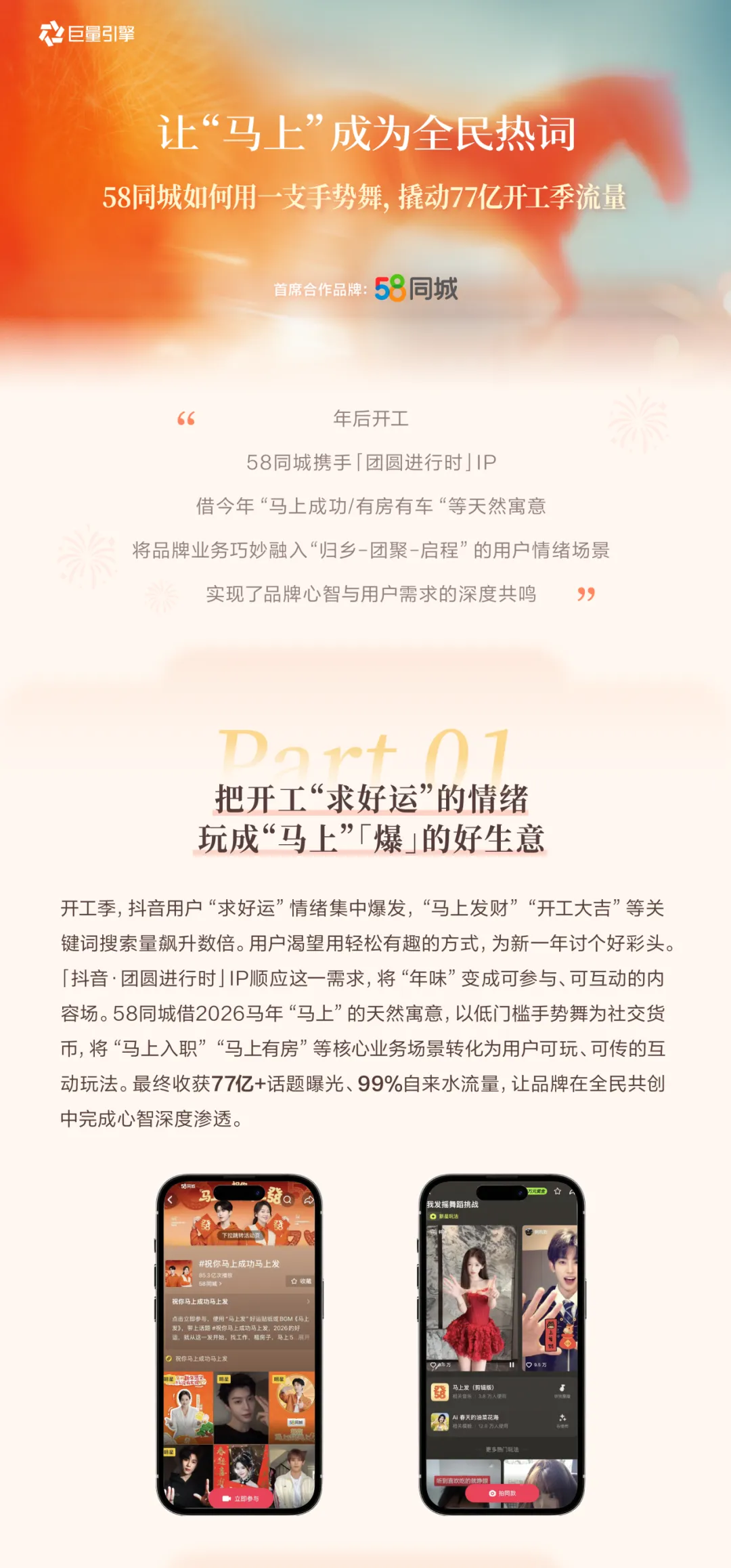 CNY营销IP高光案例|58同城如何用一支手势舞,撬动77亿开工季流量?