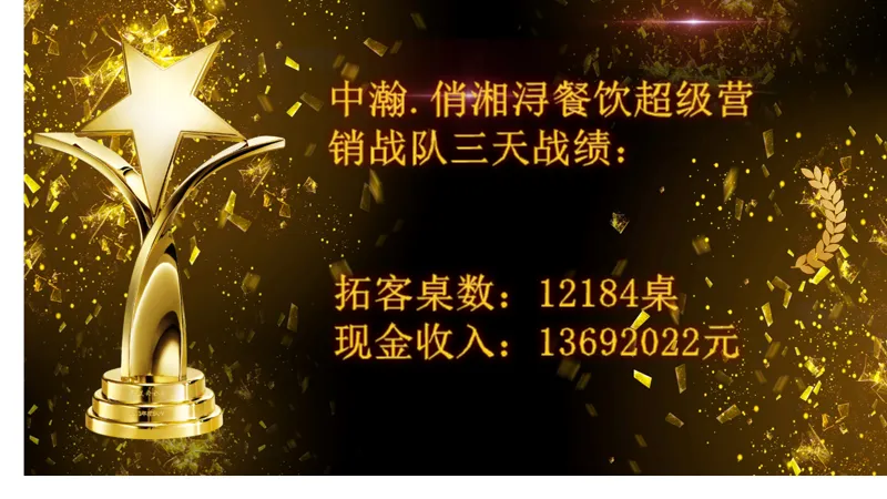 营销快讯|一家餐饮企业3天时间收获6000多万的赢销战绩