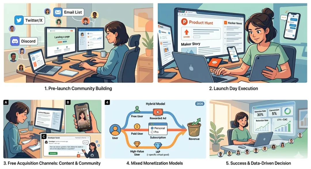 独立开发者产品推广、获客与变现完整指南