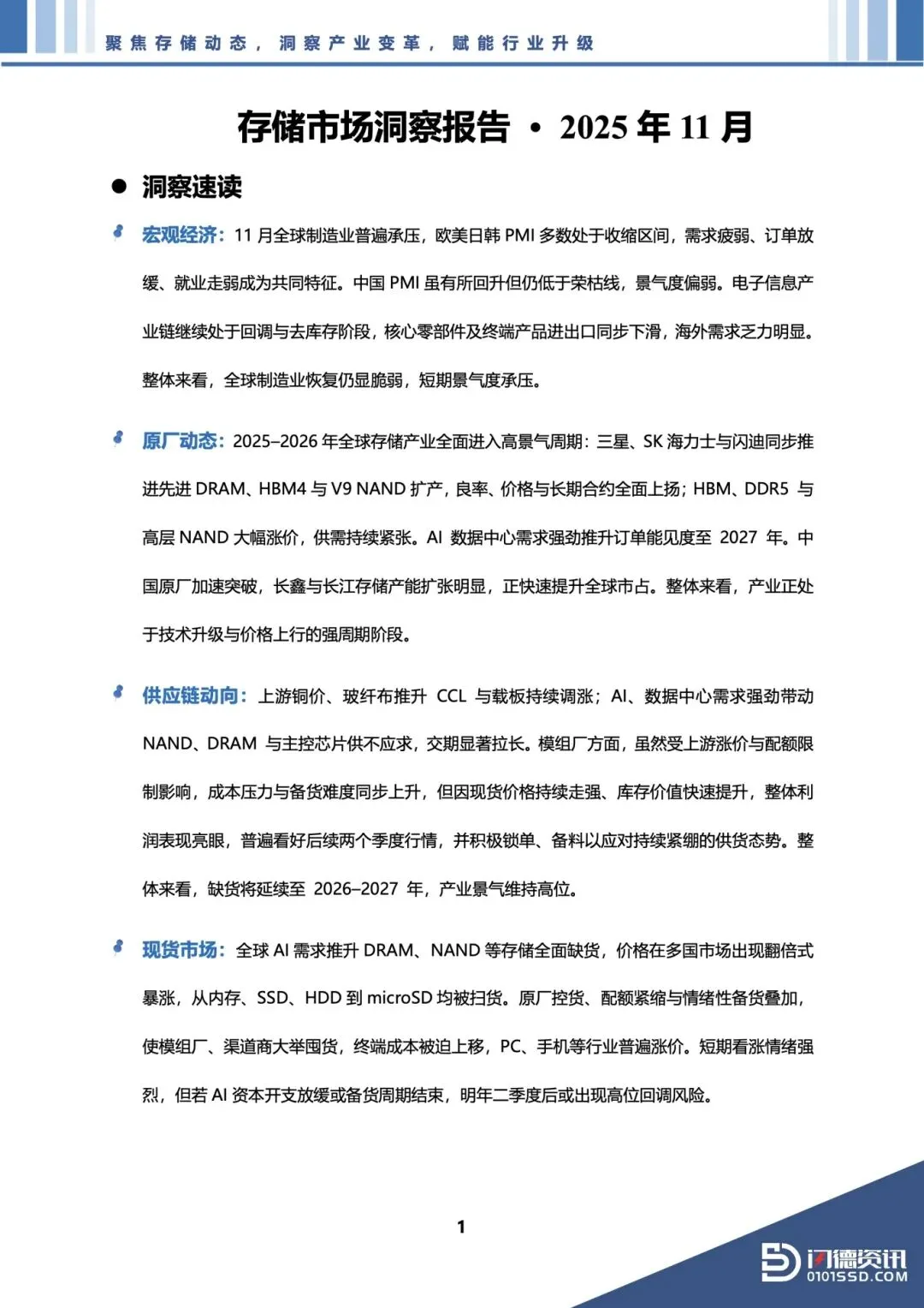 51页 | 存储市场洞察报告 2025年11月
