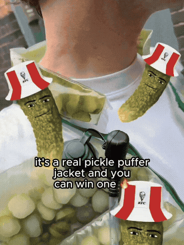 肯德基疯了?把酸黄瓜穿在身上,这波营销太癫了!