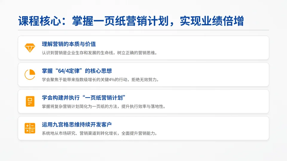 一页纸搞懂营销:小企业也能落地的9宫格增长方案