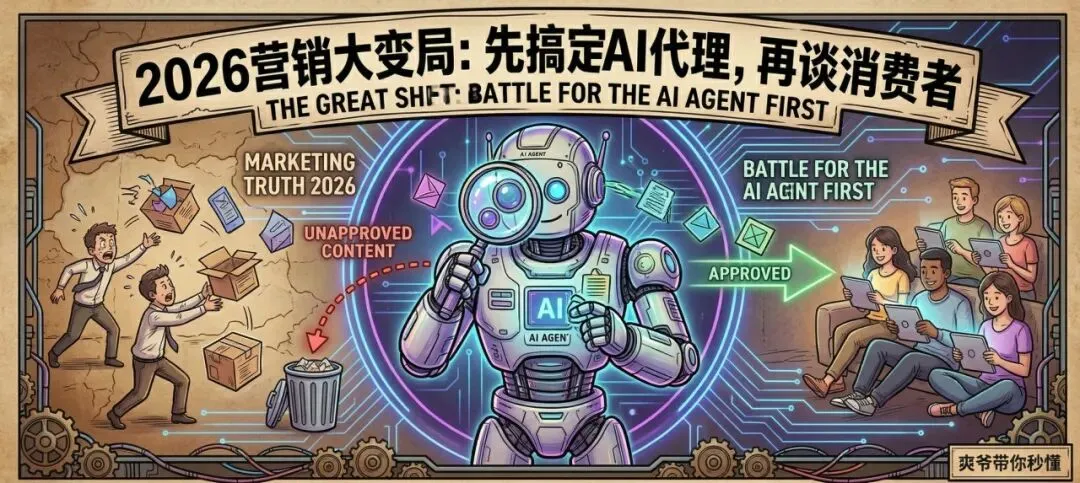 99%的人不知道的2026营销真相:你不只是在争夺“人”的注意力,你还得先被“AI代理”选中 ——凯度趋势2026