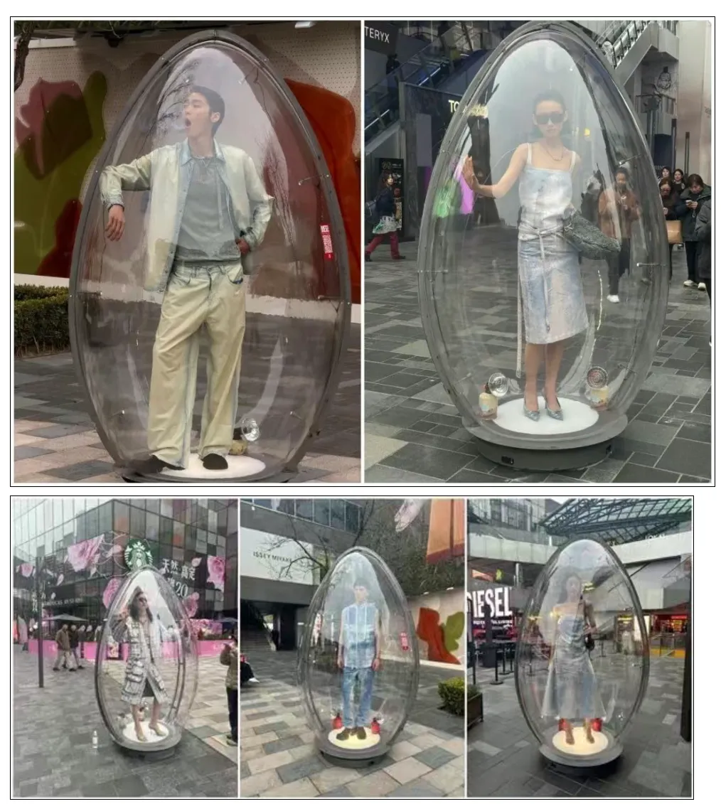 三里屯营销引争议:把模特放进透明装置,到底是艺术还是博眼球?