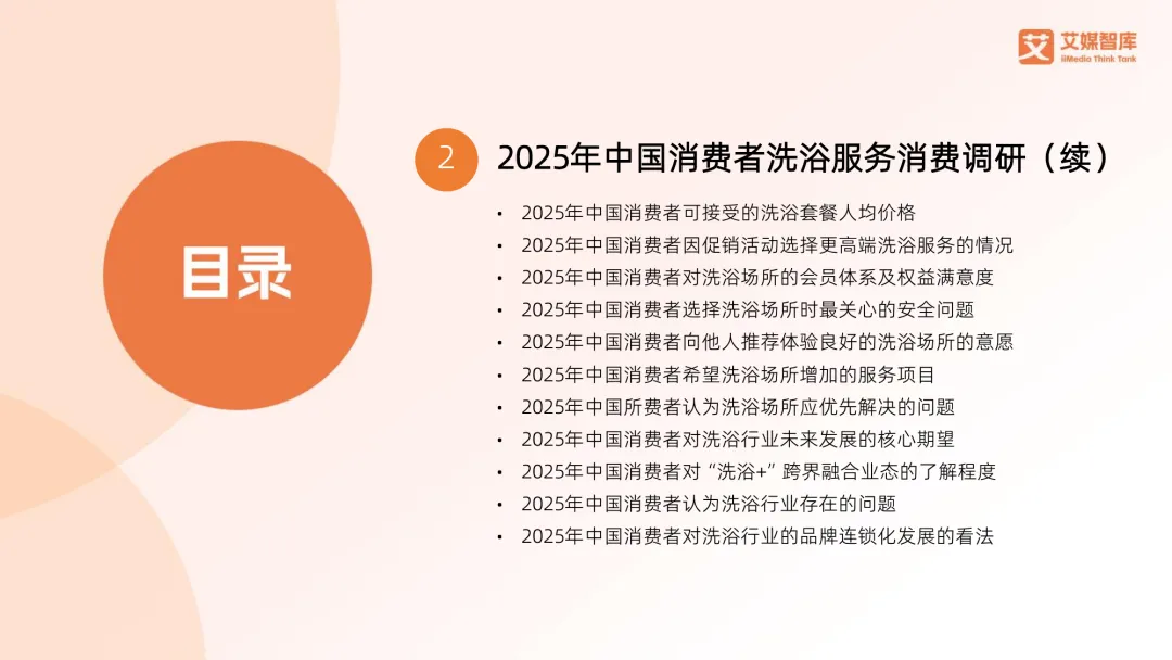 2025年中国洗浴服务消费市场调查数据