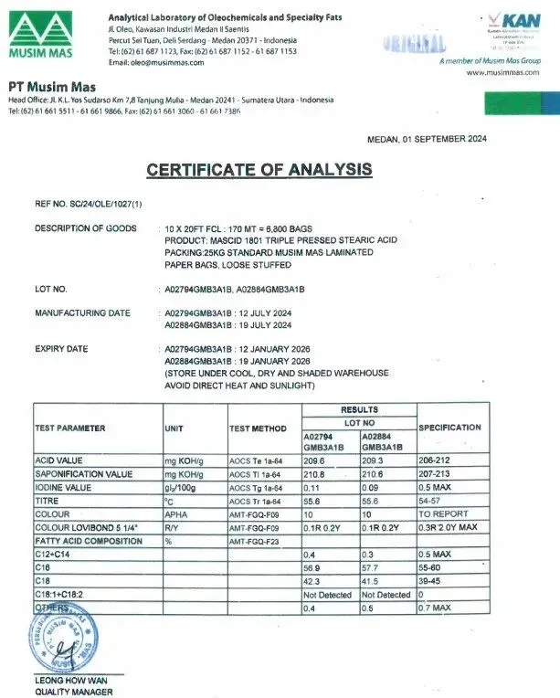 硬脂酸的性质、生产、应用与市场全解析