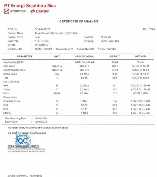 硬脂酸的性质、生产、应用与市场全解析