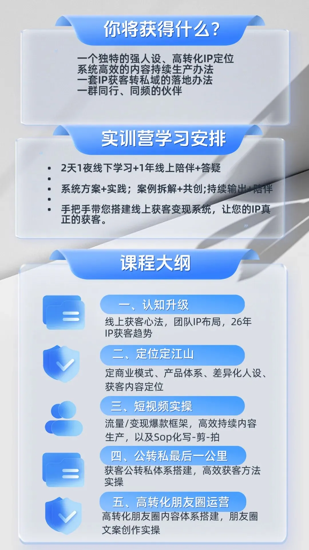 2天1夜定位获客实训营|开启IP变现之路