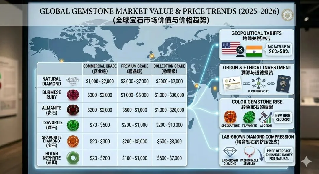 全球宝石权威分类体系、光学美学及市场价值科学研究报告