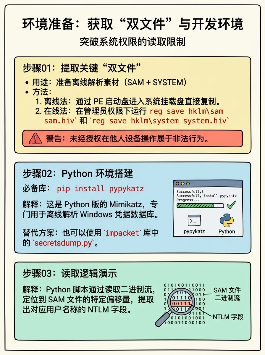 Python技巧:找回Windows开机密码(仅限合法授权)