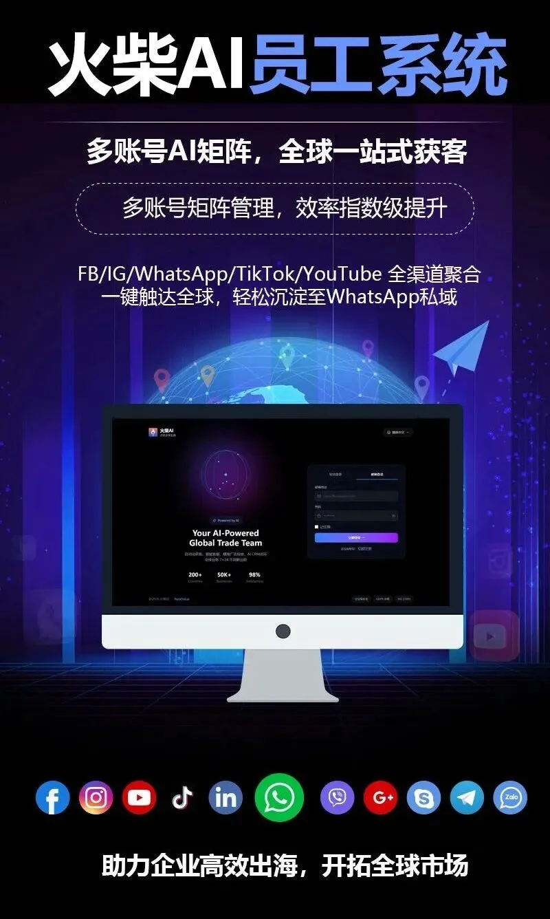 跨境外贸告别低效获客!一套系统搞定全球多平台自动化营销,24 小时帮你抓客户