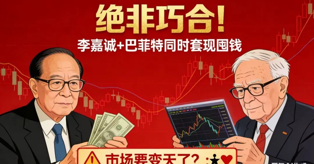 绝非巧合!李嘉诚、巴菲特同时套现囤钱,市场释放重磅警示信号