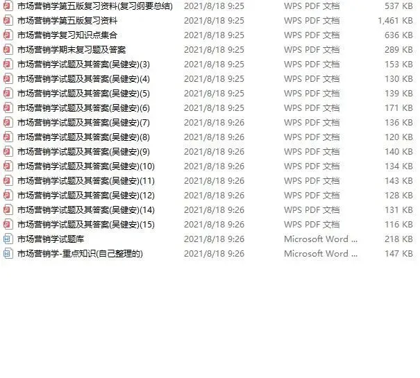 全套市场营销学期末考试笔记PDF:知识点+题库,助你一周复习完营销学,高分通过营销学期末考试!永不挂科