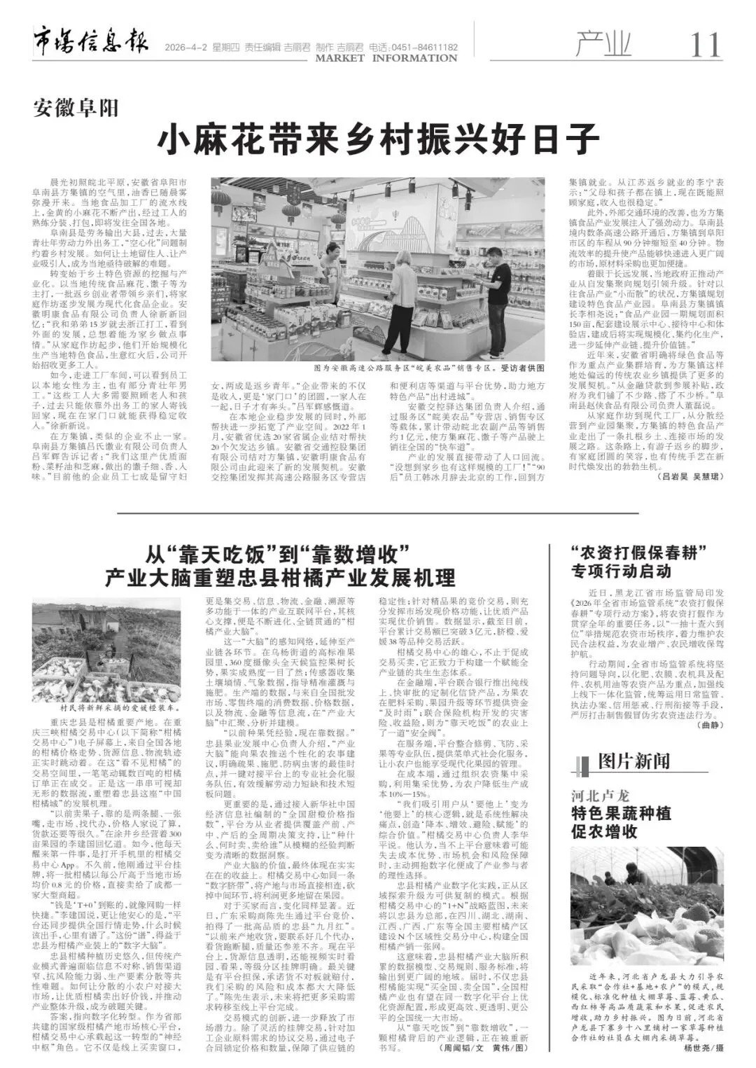 《市场信息报·乡村振兴周刊》最新内容