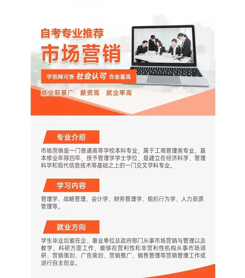 2026年自考本科市场营销专业:职场晋升的黄金跳板