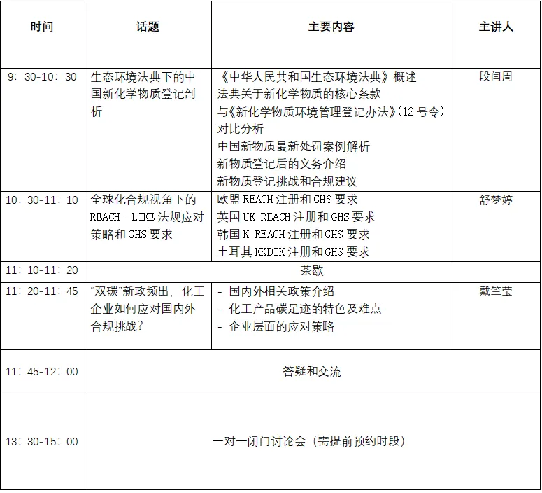 合规领航・2026 全球化学品市场准入巡回研讨会—阜新站