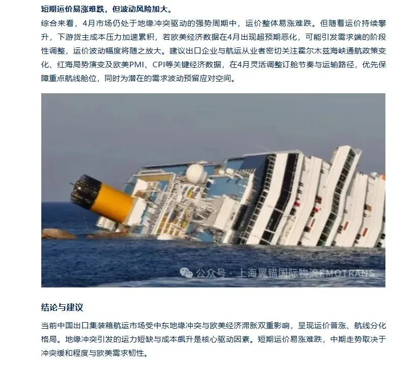 翼视角 | 全球海运市场动态 第16期