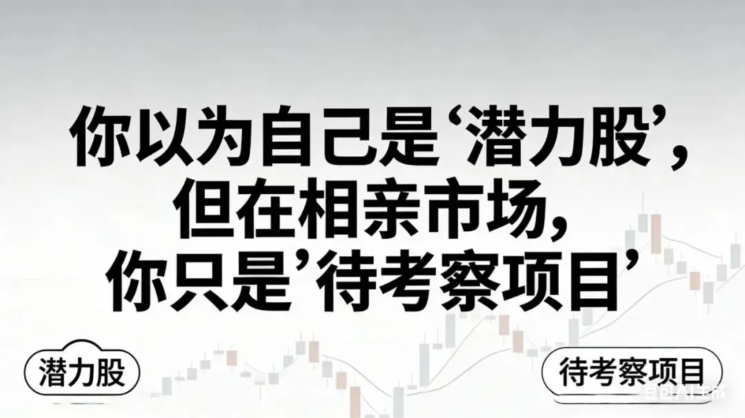 你以为自己是“潜力股”,但在相亲市场,你只是“待考察项目”