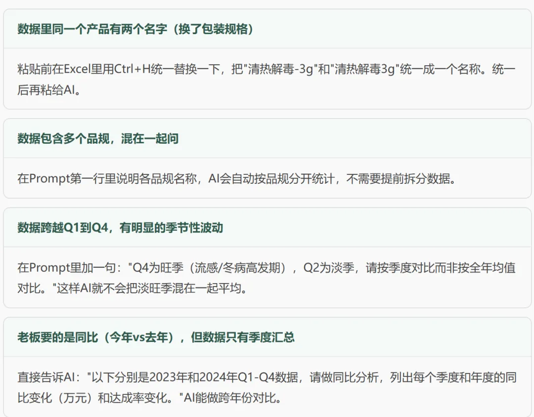把销售数据粘给AI-10分钟出一份能汇报的分析