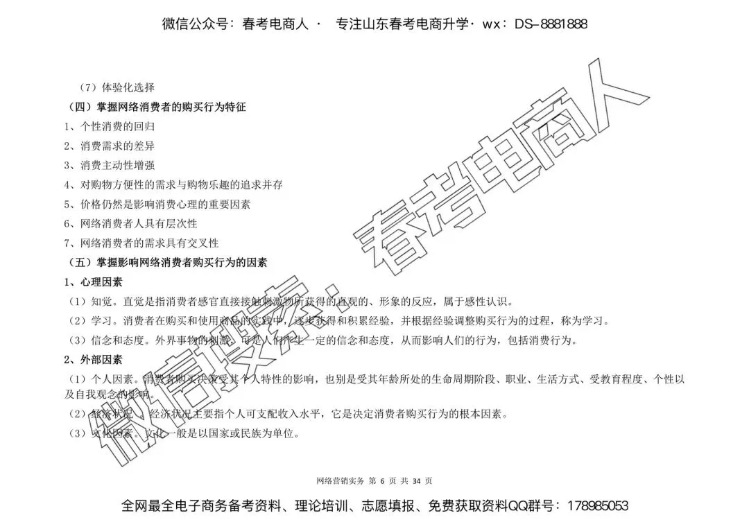 网络营销实务 | 知识点(34页)