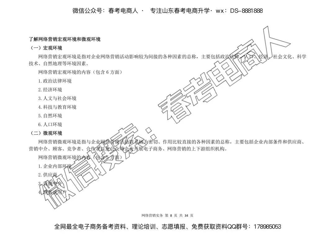 网络营销实务 | 知识点(34页)