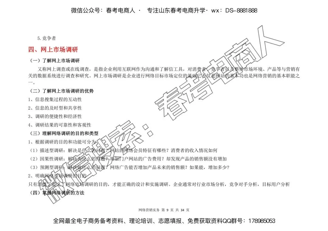 网络营销实务 | 知识点(34页)