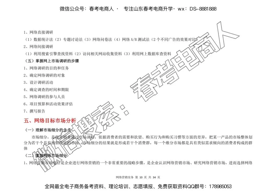 网络营销实务 | 知识点(34页)