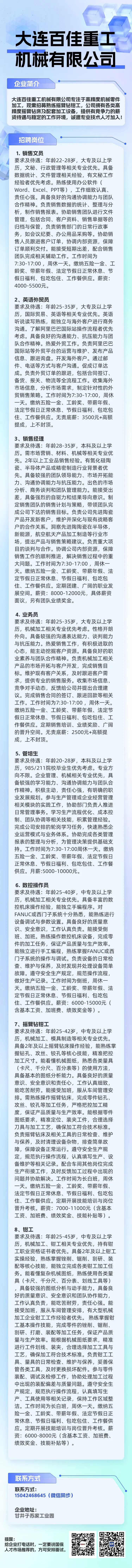 【4月4日】人才市场信息栏