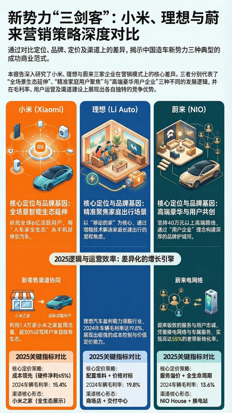 新势力三剑客:小米、理想和蔚来全渠道营销策略复盘