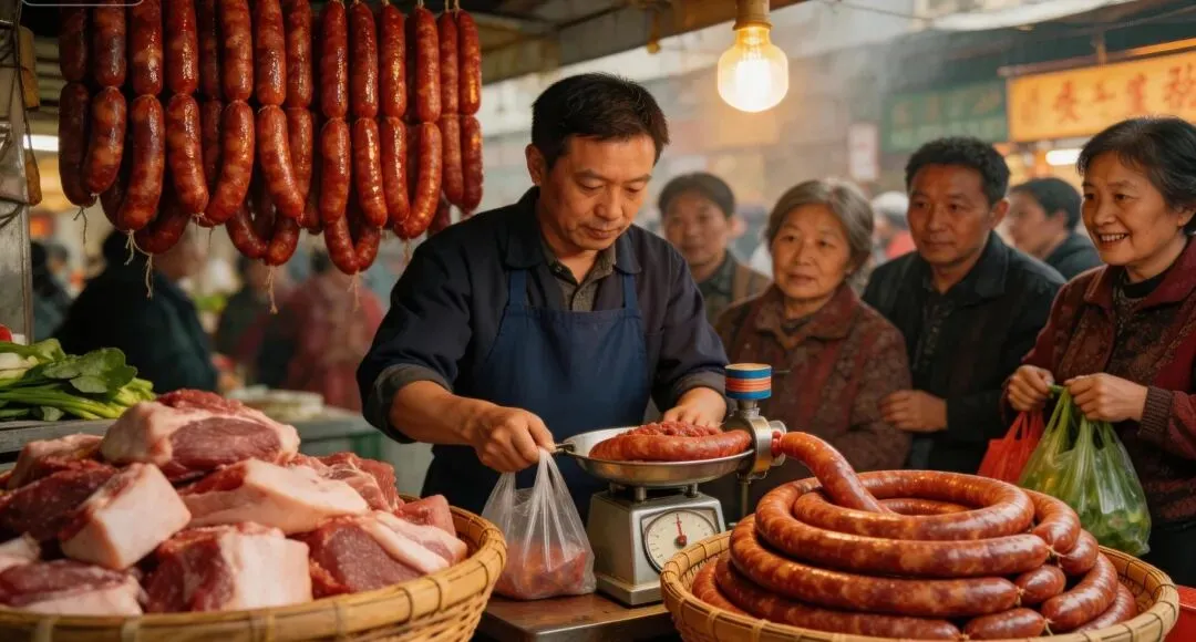 市场灌香肠秘方大公开!10斤肉配比精确到克,学会再也不用买了!