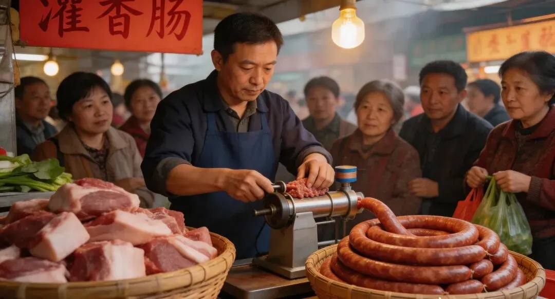 市场灌香肠秘方大公开!10斤肉配比精确到克,学会再也不用买了!