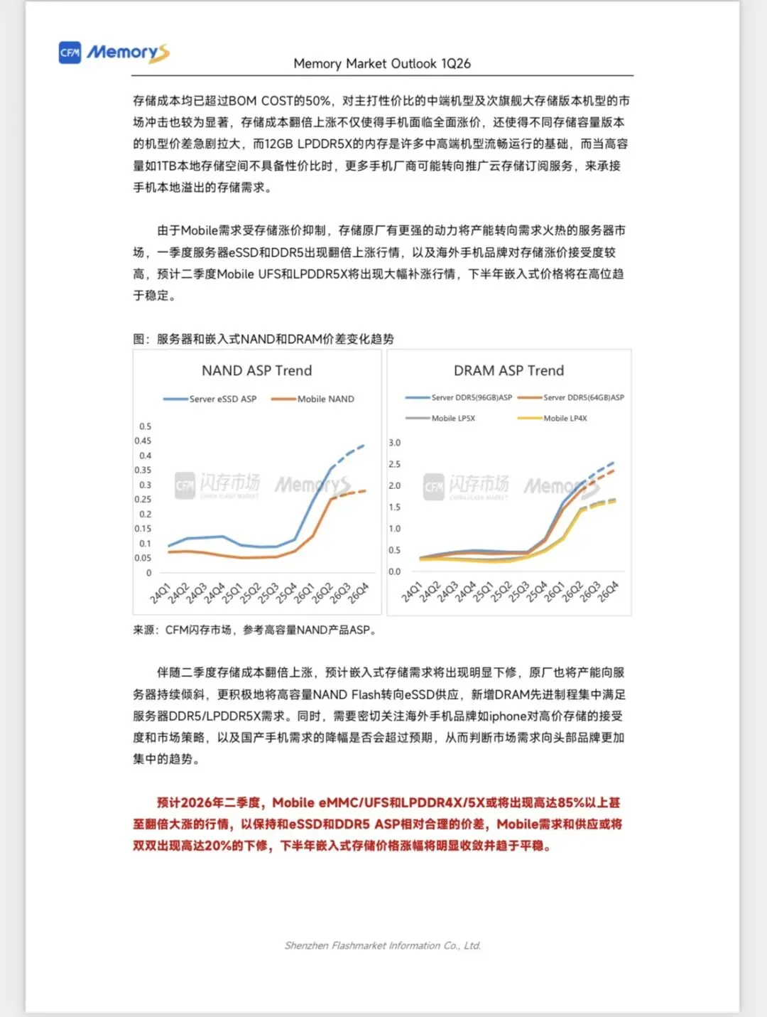 CFM闪存市场《2026Q1全球存储市场总结与Q2展望》
