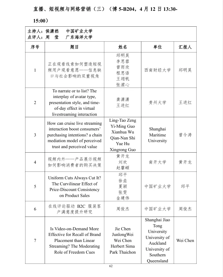 第十届营销科学与创新国际会议手册