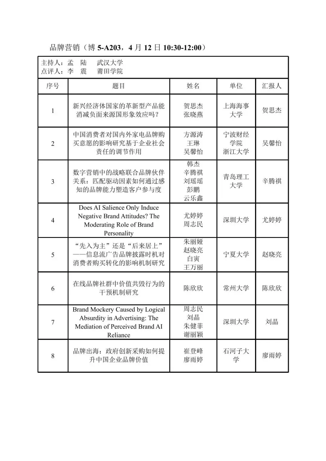 会议议程丨第十届营销科学与创新国际会议(MSI 2026))
