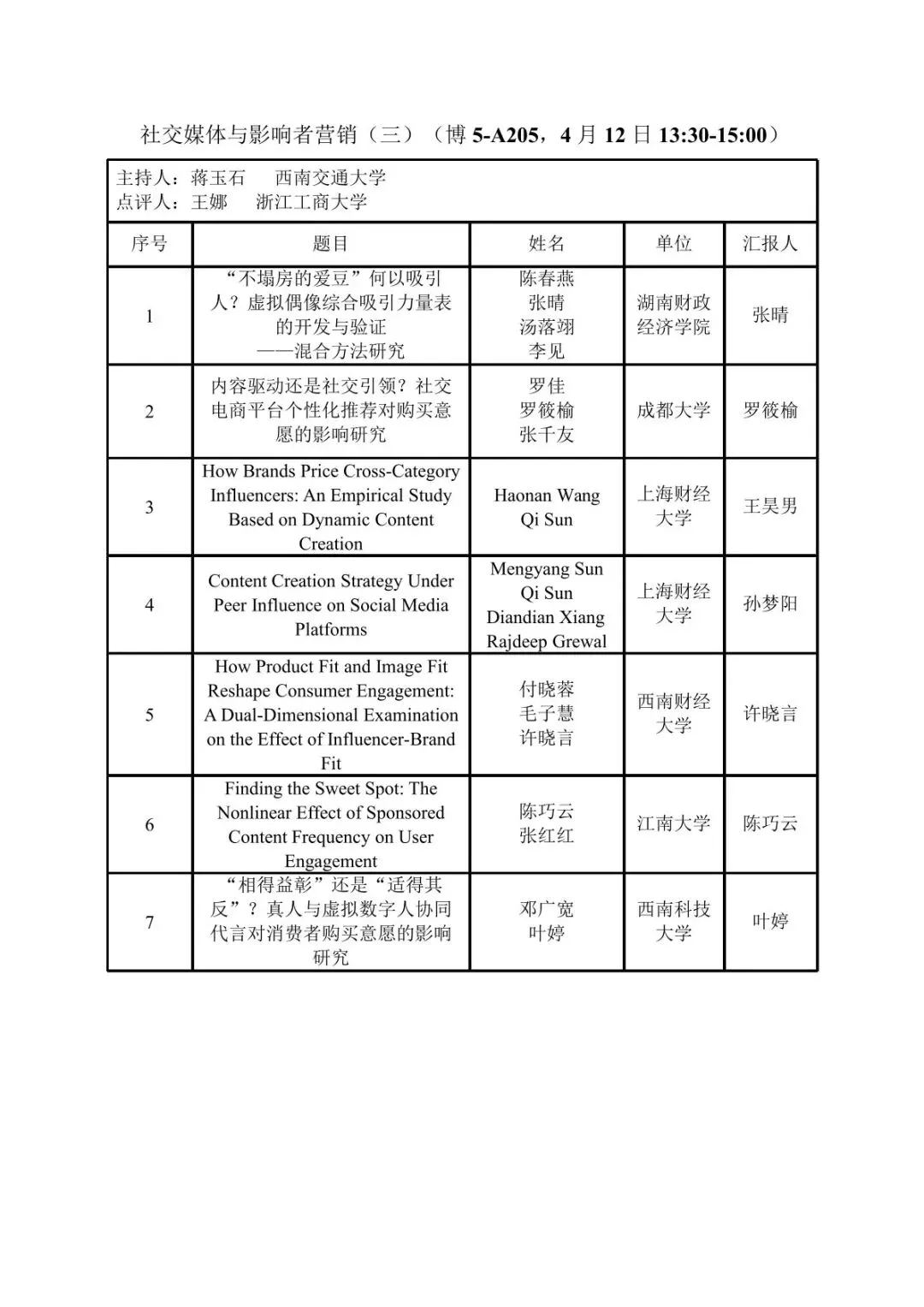 会议议程丨第十届营销科学与创新国际会议(MSI 2026))