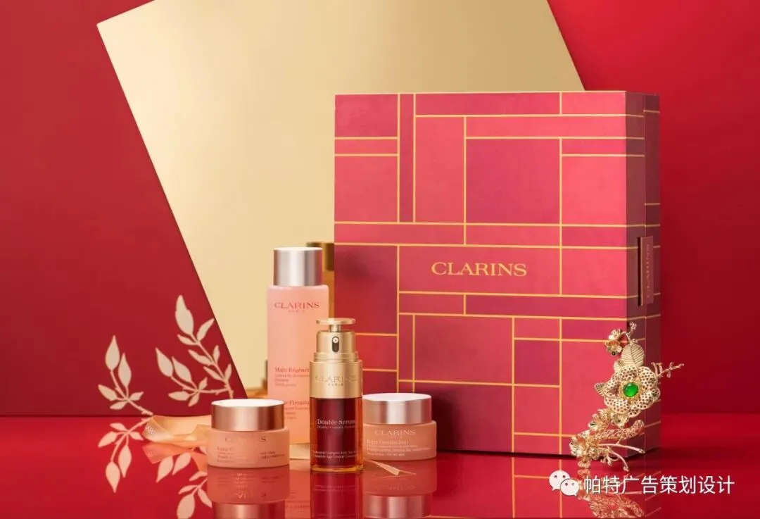帕特出品 法国奢侈化妆品娇韵诗 节日营销视觉包装案例