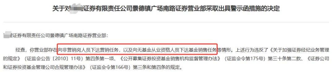 涉全员营销,某证券营业部及负责人被罚!全员营销要不得,违规兼岗亦是错,还需有资格 |案例2025年第6期